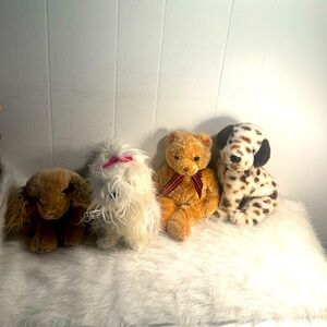 LOT Of 4 VINTAGE TY CLASSICS PLUSH YORKIE SPOTTED DOG COCKER SPANIEL BEAR